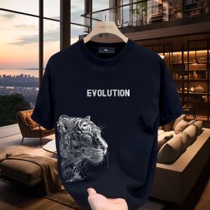 Summer Casual Large Size 300 Pounds Pure Cotton Short Sleeve Mens American Trendy Brand Lightweight Luxury Leisure T-shirt Half Sleeve