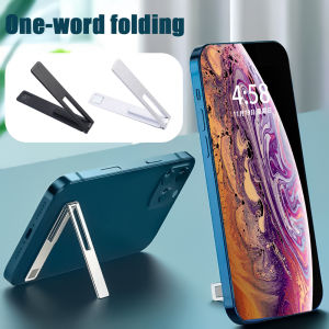 2PCS Multifunctional 0~90° Foldable Ultra-thin Invisible Back Sticker Mobile Phone Holder Metal Alloy Phone Bracket Office Desktop Universal Cellphone Stand