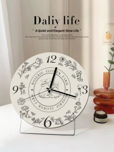 Modern Minimalist Living Room Decorative Clock Tabletop Silent Creative Design French Style Home Use Clockwork Ornament