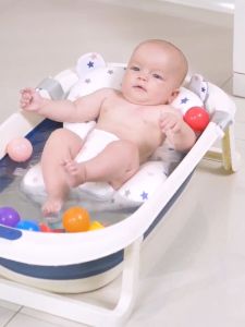 Bayi multi-tahap Bak Mandi berdedikasi Non-slip yang sehat Baby Bathtub Tempat Mandi Bayi Portabel Kapasitas Besar Nyaman dan Bahagia Dapat dilipat Baby bath helper