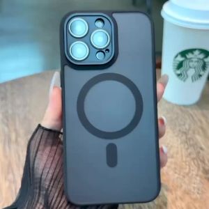 Matte For Magsafe Magnetic Case For iPhone 17 16 15 Pro Max 14 13 12 Frosted Translucent Wireless Charge Shockproof Bumper Cover