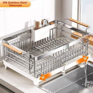 SHIYINBEIBI | Kitchen 304 Stainless Steel Dish Rack