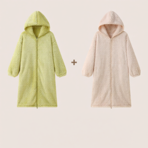 YINGXIAOYA | Double-Sided Fleece Hooded Kids Pajamas