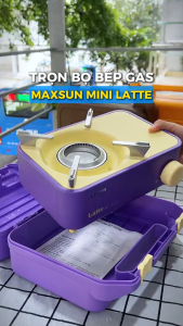 BẾP GAS MINI MAXSUN LATTE ( VÀNG- TÍM- NÂU) ĐẸP-SANG- RẺ- BẢO HÀNH CHÍNH HÃNG TOÀN QUỐC