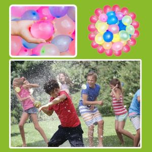 111Pcs Funny Water Polo Ball Bomb Summer Pool Party Beach Outdoor Quick-Fill Water Ball Interactive Water fight Toys