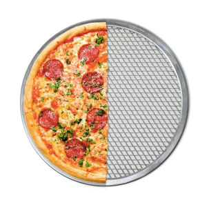 Loyang Pizza Screen Pizza Net Baking Tray Alas Panggangan Putaran Multifungsi Baking Thin Crust Tray Mesh Aluminum Wire Pan Pizza Baking Tool burang