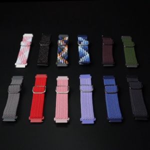 Garmin Forerunner 55 / Forerunner 245 / Forerunner 645 20mm Watch Band Elastic Nylon Braided Solo Loop Strap Wristband