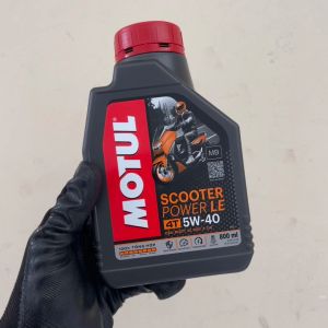 [COMBO TAY GA] Nhớt Tổng hợp Nhớt máy Motul Power LE 5w40 0.8L + Nhớt Số Motul Gear Plus 80w90 120ml