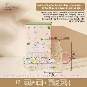 MODERN SWEETHOME | Cốc Uống Thủy Tinh Borosilicate Có Nắp