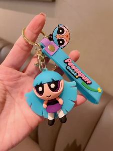 JIVIVIL  จี้เครื่องประดับยีวูรูปการ์ตูนอนิเมะ Boneka เด็กผู้หญิง The Powerpuff Girls