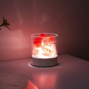 Flame Salt Stone Lamp USB Crystal Light Natural Salt Led Lamp Air Purifier Mood Creator Warm Light Lamp Room Decoration Lights