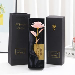 Hoa Hồng Vĩnh Cửu Bằng Giấy Bạc Kèm Hộp Quà & Thiệp - Quà Tặng Trang Trí Tiệc Ngày Lễ Tình Nhân Lễ Tạ Ơn Ngày Của Mẹ - Hoa Hồng Nhân Tạo