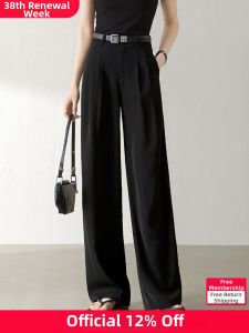 MOHANYIMEI | High Waisted Loose Straight Trousers