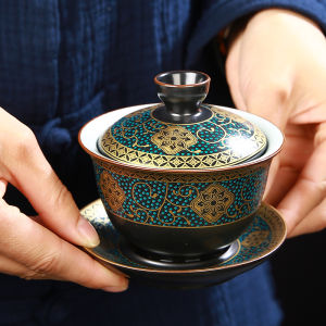 Đồng Phục Trà Gốm Sứ Đơn Nắp Cốc Pha Trà Bộ Trà Trung Hoa Cổ Điển Bộ Trà Gongfu Cốc Công Bằng Rây Lọc Trà Thiết Bị Nhà Bếp