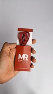 MR Shoelaces RD17 Red (Merah) Tali Sepatu Lilin 2-3mm Bulat Round 50cm 60cm 70cm 80cm 90cm 100cm 120cm 150cm (Waxed Laces) - Premium Shoelace