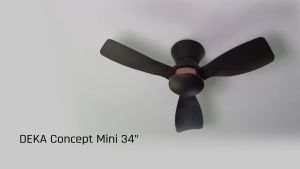 DEKA CONCEPT MINI 34" 42" LED/NON LED 3 Blades DC Motor SIRIM 12 Speed Remote Ceiling Fan Baby Fan (Magnesium)