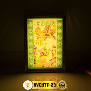 Bài Vị Cửu Huyền Thất Tổ In Tranh Trúc Chỉ CHÂN THIỆN MỸ Trang Trí Bàn Thờ Gia Tiên BVCHTT-23