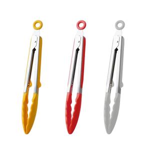 Suncha | Silicone & Stainless Steel Kitchen Food Tongs for Grilling Roasting and High-Temperature Use