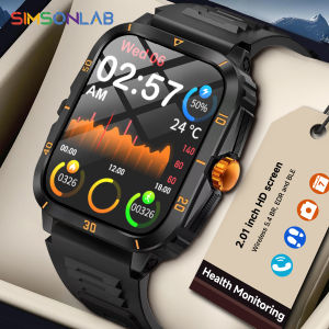 New 2.01 HD Screen Smartwatch Men Life Waterproof Watch 100+ Sport Modes Bluetooth Call Health Monitor Smart Watch for Men