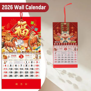 2026 Year The Horse Wall Calendars Chinese Lunar Date Calendar Tear Off Daily Calendar Hanging Lucky Character Home Office Decor