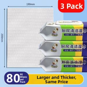QIAOYANMEI | Thickened Grease Removal Kitchen Wipes 80 Pieces