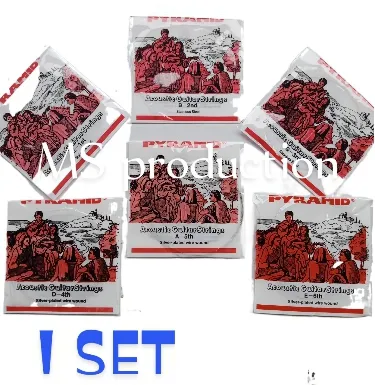 Senar gitar pyramid merah string/kawat 1 set (isi 6 senar)