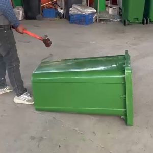 Trash Bin Big Outdoor Sanitation Impact Resistant Garbage Can with Solid Wheel 30/50/100/120L/240L