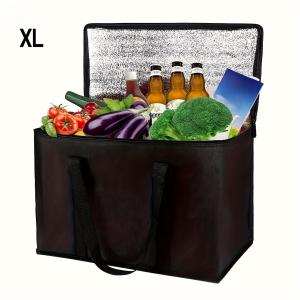 Large Capacity Insulated Grocery Bags Foldable Portable Soft Cooler Bag Lightweight Reusable Food and Beer Insulated Tote Bag