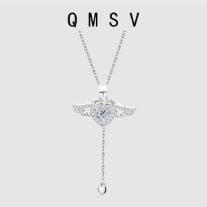 QMSV | Angel Wing Light Luxury Sterling Silver Choker Necklace