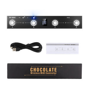 M-VAVE Chocolate BT Wireless MIDI Controller 4 Footswitch Supports USB MIDI Foot Controller Pedal APP Control Guitar Pedal