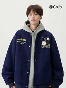 Grace Rub | Camellia Embroidery Fashion Jacket Streetwear College Style
