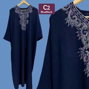 Baju Kaftan Sulam CEY | Jubah Abaya Sulam CEY