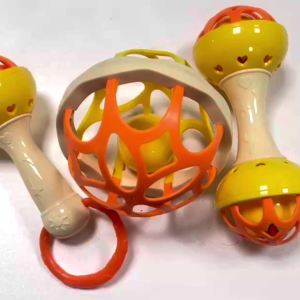 Baby Shine Rattle Stick Bayi Teether Bayi Silicone BPA FREE Mainan Gigitan Bayi