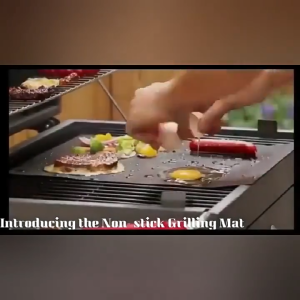 【การจัดส่งท้องถิ่น】ชุด3แผ่นรองย่างบาร์บีคิวนำมาใช้ใหม่ได้เสื่อเทฟลอนไม่ติดสำหรับอบย่างและบาร์บีคิวใช้ซ้ำได้แผ่นอบเหมาะสำหรับถ่านและเตาย่างบาร์บีคิวอิเล็กทรอนิกส์เตาอบ