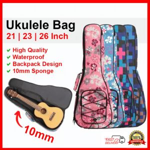 Ukulele Bag (UB-03) 10mm Sponge for Ukulele Guitar Case Original 21 23 26 Inch 寸 Soprano Concert Tenor Size | Ukelele Beg 烏克麗麗 乌克丽丽 尤克里里背包