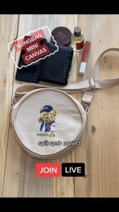 Slingbag Tas Selempang Kanvas Resleting SPNB Bear