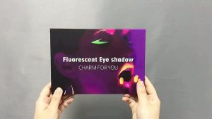 VERONNI | 24-Color Fluorescent Eyeshadow Palette Vibrant Glow under Light Nightlife Looks Long-Lasting Highlighters Glow in the Dark