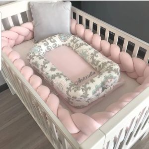 2025 Baby Bumper Bed Braided Crib Bumpers for Boys Girls Infant Crib Protector Cot Bumper Tour De Lit Bebe Tresse Room Decor