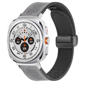 Leather Silicone Bracelet for Samsung Galaxy Watch Ultra2 2026 Magnetic Band Sports Strap for Watch ULTRA 47mm NO Gaps Watchband