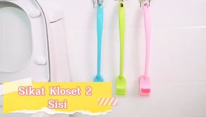 KUKE Sikat Toilet 2 Sisi Alat Gosok Lantai Kamar Mandi Kloset Long-Handled Toilet Brush Double-Sided