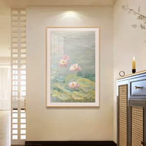YIBIYIHUA | Entryway Decorative Painting Lotus Wall Art