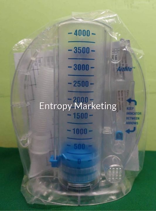 Airlife Volumetric Incentive Spirometer Breathing exercise 4000 ml USA ...