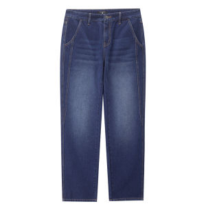 Giordano | Summer Pure Cotton Cat Scratch Bleach Loose Straight Jeans