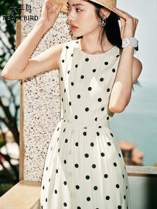 PEACEBIRD | Summer Polka Dot French Style Holiday Dress
