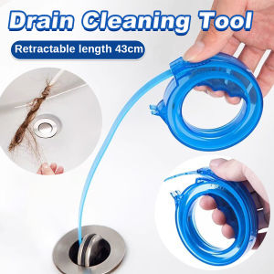 Pipe Drain Cleaning Tool for Shower Drain Basin Cleaning Equipment White/Blue 1Pc