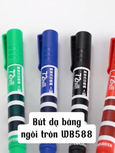 Bút Dạ Viết Mọi Chất Liệu Ngòi Tròn 3 Ngăn Mực Snowhite WB588 - Dành Cho Văn Phòng Học Sinh Sinh Viên