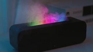 เครื่องพ่นอโรมาและพ่นน้ำหอม ฟอกอากาศ เครื่องพ่นไอน้ำไฟเตาผิงอโรม่า ปิดเครื่องอัตโนมัติเนื่องจากการขาดแคลนน้ำ เครื่องเพิ่มความชื้น