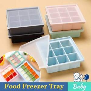 Baby Food Freezer Tray Child Silicone Ice Frozen Mould Kid Food Storage Box with Lid High Quality