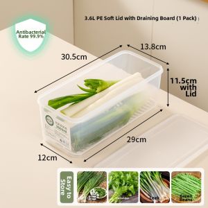 MRUN | Antibacterial Drain Fresh Storage Box For Vegetables