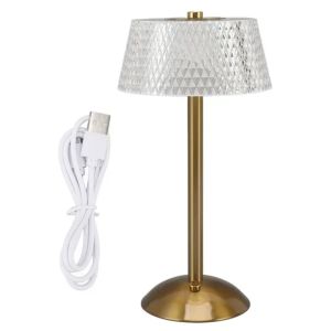 Dimmable Crystal Table Lamp Cordless LED Rechargeable Desk Lamp with Touch Control 3 Color Changing for Bedroom Nightstand